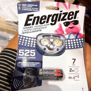 NIP ENERGIZER SMART FORE HEAD LAMP FLASHLIGHT VOICE CONTROL Heavy-duty